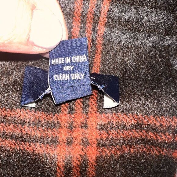 FACONNABLE Scarf Tassels Brown & Burnt Orange 100% Cashmere 66" Classic Soft EUC - Picture 3 of 4